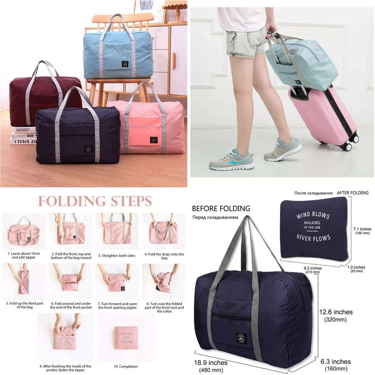 Foldable Travel duffel bag