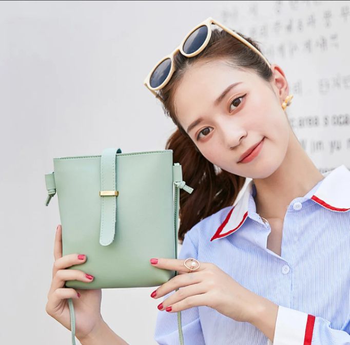 New Buket Bags For Girls Cross Body Shoulder Bag Long shoulder strap Phone Pouch Mini Bucket Bag