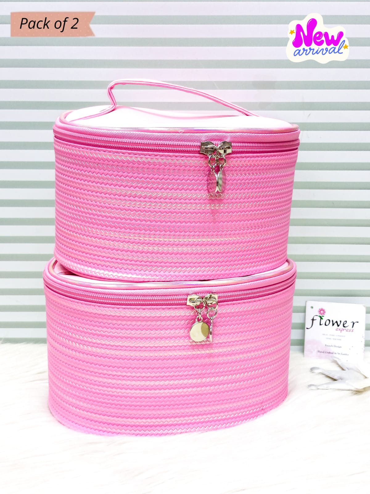 💕 Pack Of 2 Beauty Cosmetic Boxes Bags Set 💕
