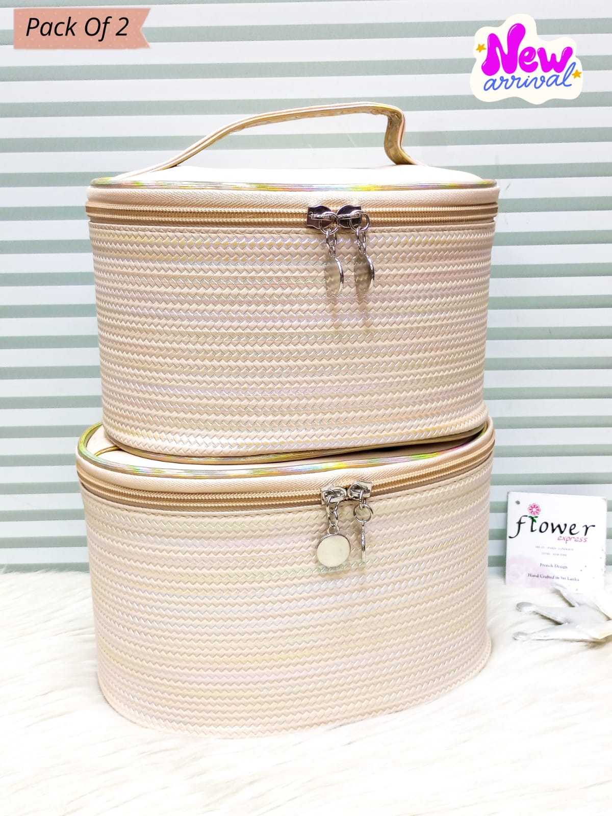💕 Pack Of 2 Beauty Cosmetic Boxes Bags Set 💕