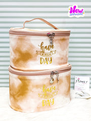 💕 Pack Of 2 Beauty Cosmetic Boxes Bags Set 💕