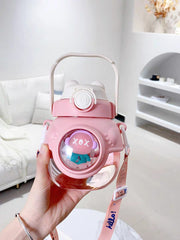 2 in 1 Double Straw Childrens Water Bottles