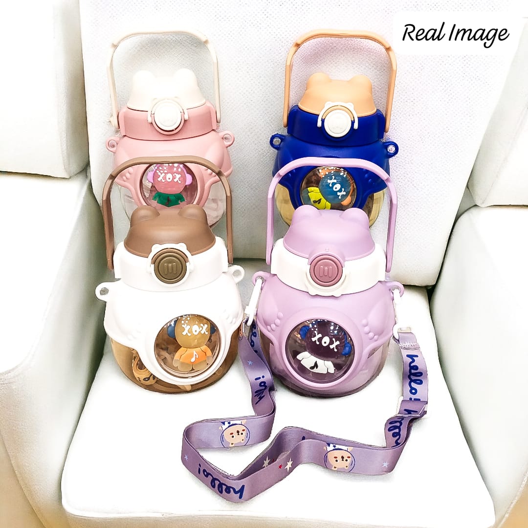 2 in 1 Double Straw Childrens Water Bottles